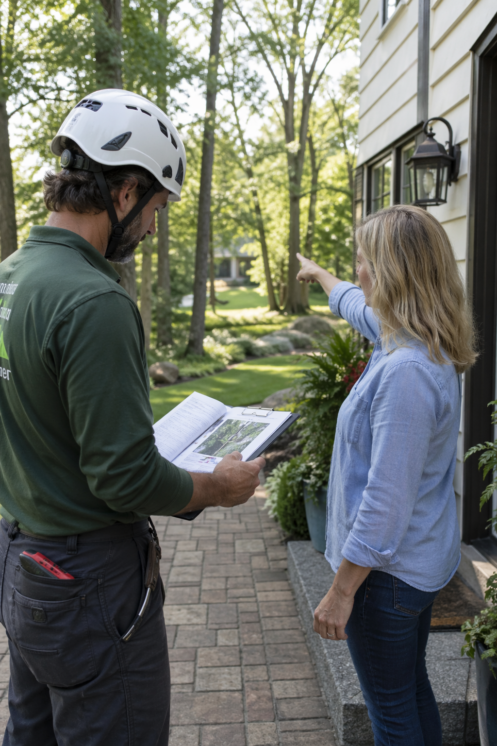 Certified arborist conducting a professional tree appraisal in San Jose