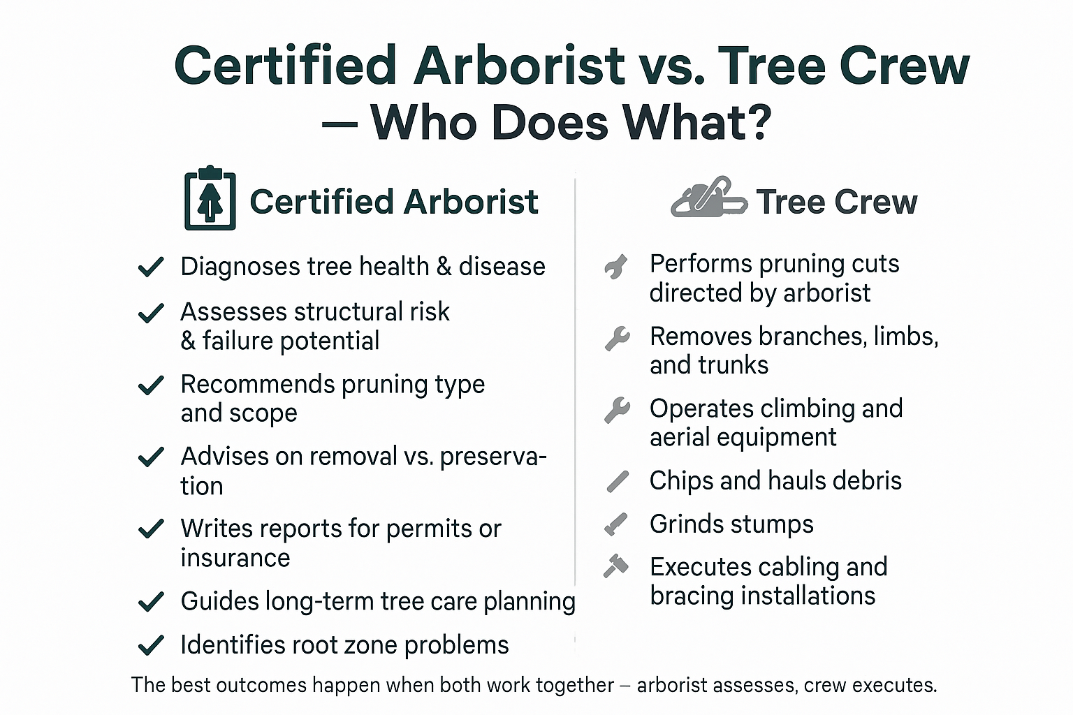 What Does a Certified Arborist Actually Do That a Tree Crew Doesn't?