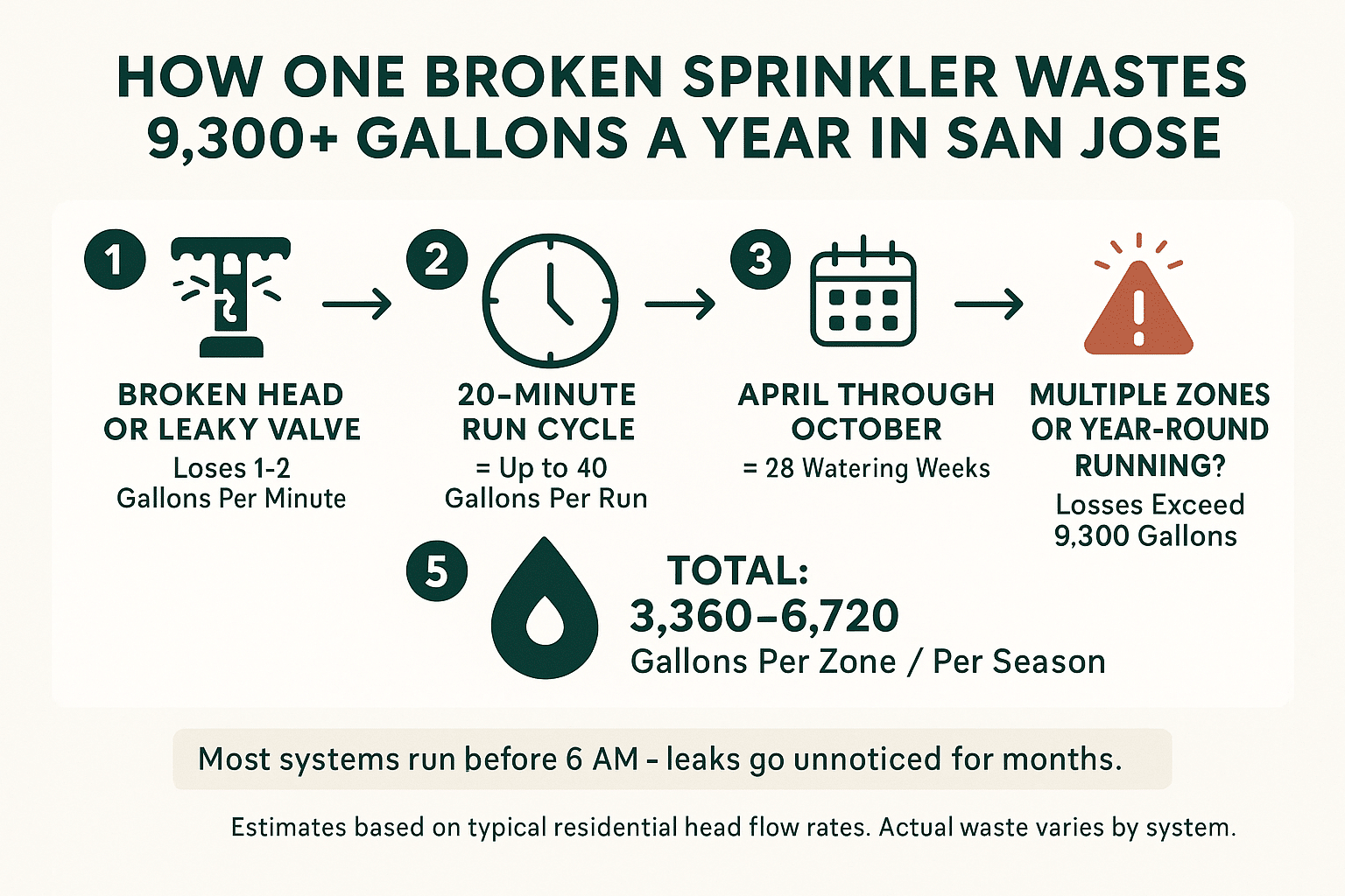 How Much Water a Broken Sprinkler Quietly Wastes in San Jose