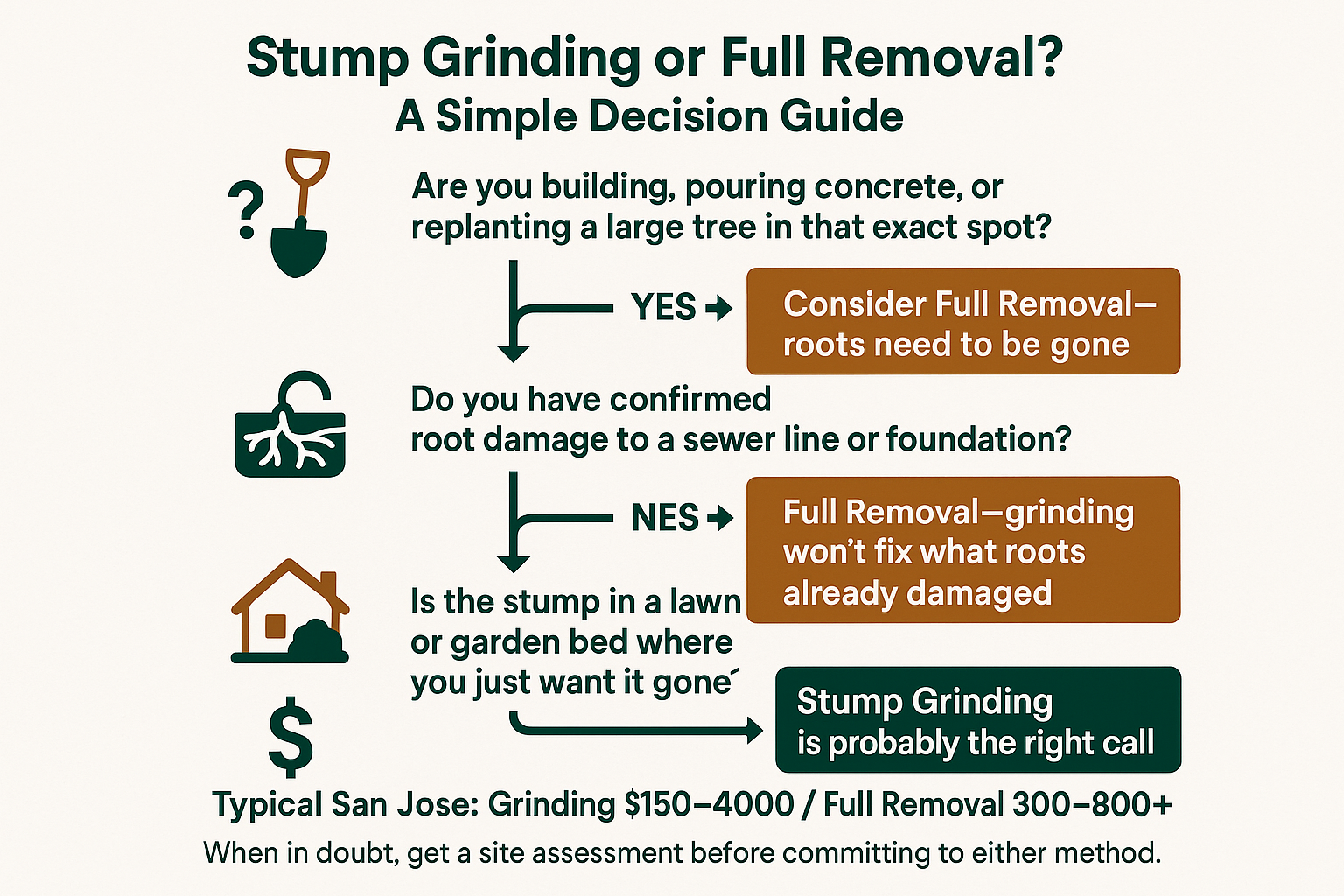 Stump Grinding vs. Stump Removal: Which One Do You Actually Need?