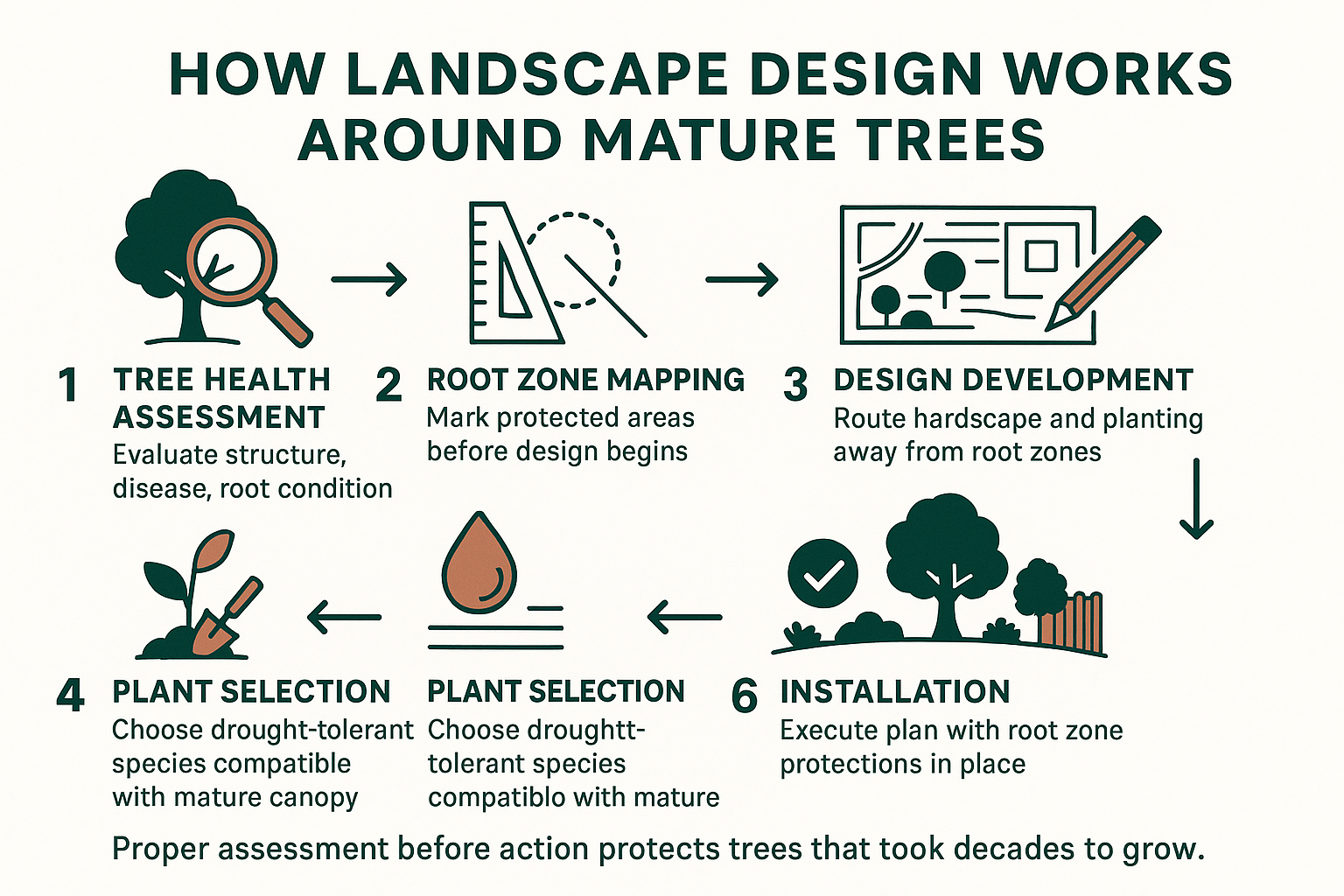 How Landscape Design Works When You Have Mature Trees to Protect
